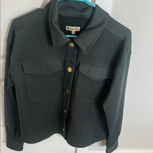 Democracy Green Utility Jacket Tailored Silhouette